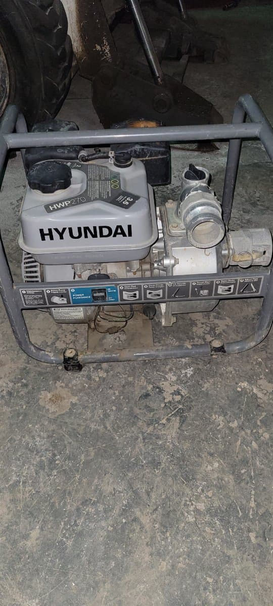 Discharge water pump with hoses
