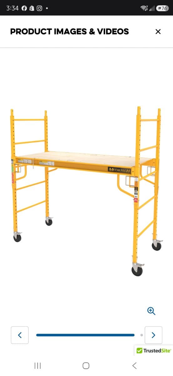 6ft Adjustable Scaffold 1000lb capacity 